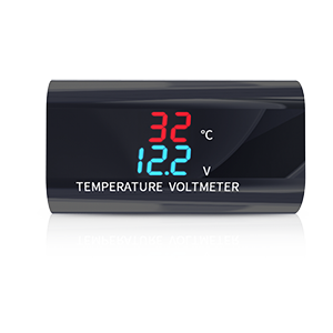 Temperature and voltage dual display waterproof meter